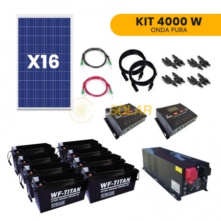 Kit Full Off Grid Energia Solar Hogar 4.000W Alto Consumo