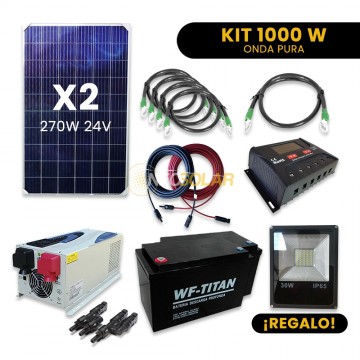 Kit Full Off Grid Energia Solar Hogar 1.000W Alto Consumo Ampliable