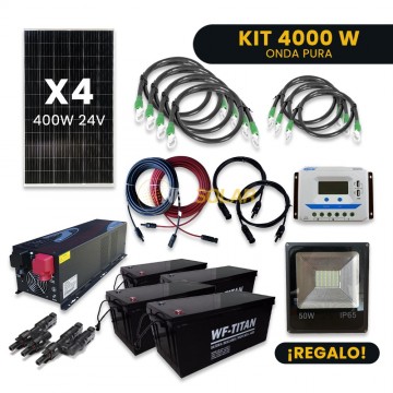 Kit Full Off Grid Energia Solar Hogar 4.000W Alto Consumo Ampliable