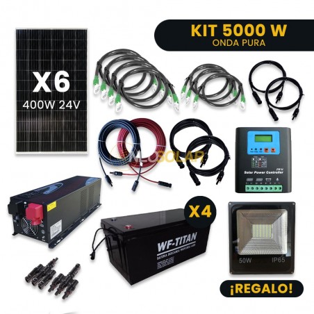 Kit Full Off Grid Energia Solar Hogar 5.000W Alto Consumo Ampliable