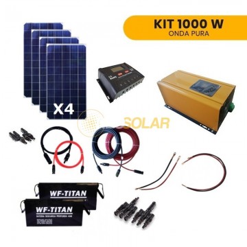 Kit Full Off Grid Energia Solar Hogar 1.000W Alto Consumo PWM