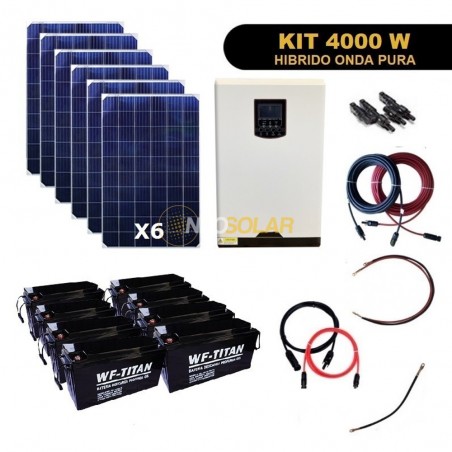 Kit Hibrido Off Grid 4.000W Ampliable Alto Consumo 2da Etapa MPPT