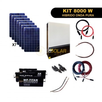 Kit Hibrido Off Grid 8.000W Ampliable Alto Consumo 1era Etapa MPPT