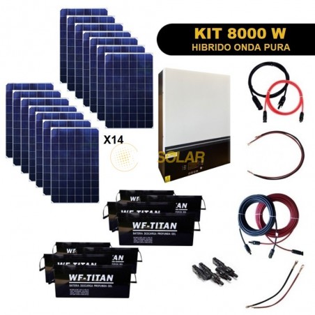 Kit Hibrido Off Grid 8.000W Ampliable Alto Consumo 2da Etapa MPPT