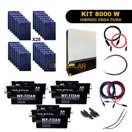 Kit Hibrido Off Grid 8.000W Alto Consumo MPPT