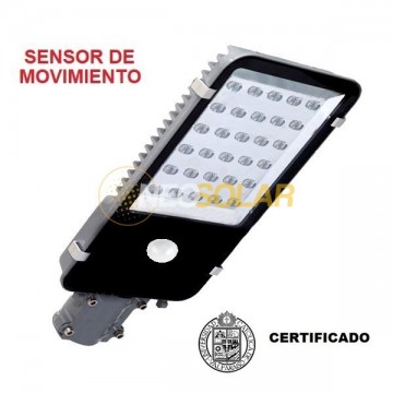 Foco Led Tipo Alumbrado Publico 30w 12V DC Paleta Sensor Movimiento