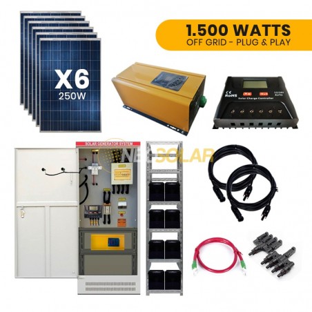 Kit Full Solar 1.500w Plug and Play Off Grid