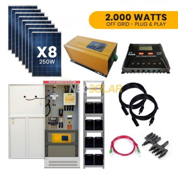 Kit Full Solar 2.000w Plug and Play Off Grid