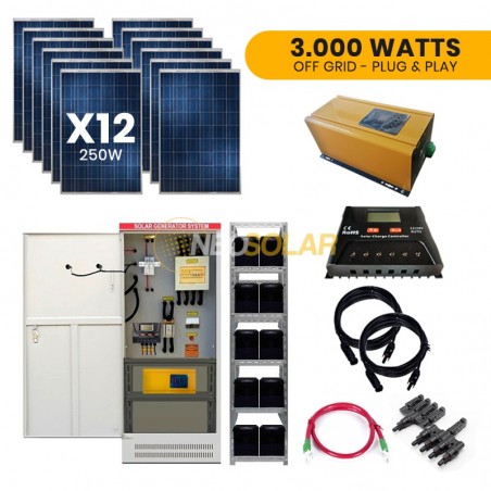 Kit Full Solar 3.000w Plug and Play Off Grid
