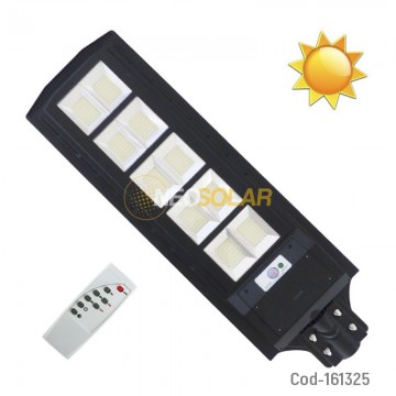 Foco Para Poste Solar De 1000 Watt Con 10 Placas Y 420 LED En PVC Con Control Remoto