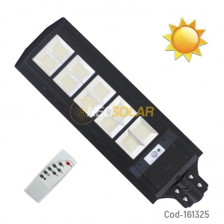 Foco Para Poste Solar De 1000 Watt Con 10 Placas Y 420 LED En PVC Con Control Remoto